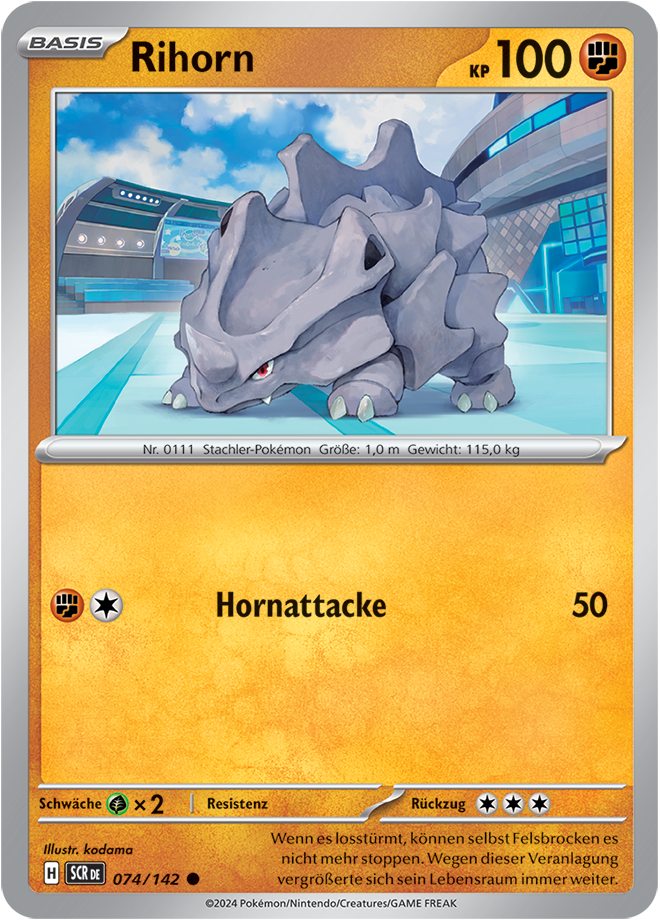 Pokemon - Stellarkrone  - Rihorn 074/142 (DEUTSCH)                                       