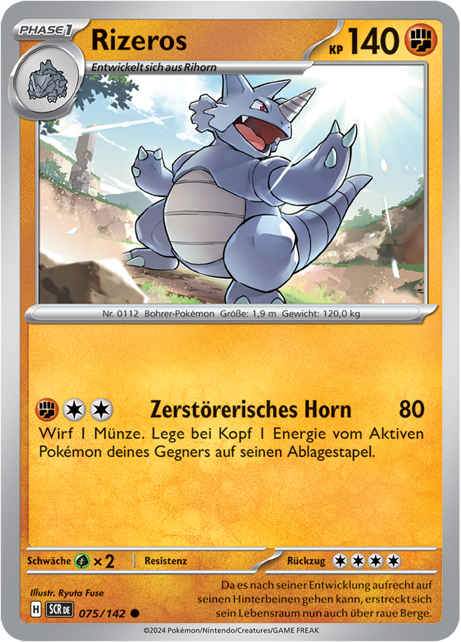 Pokemon - Stellarkrone  - Rizeros 075/142 (DEUTSCH)                                        