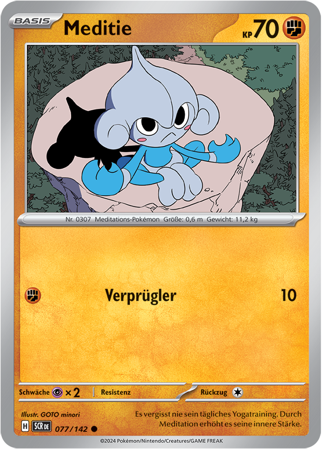 Pokemon - Stellarkrone  - Meditie 077/142 (DEUTSCH)                                          
