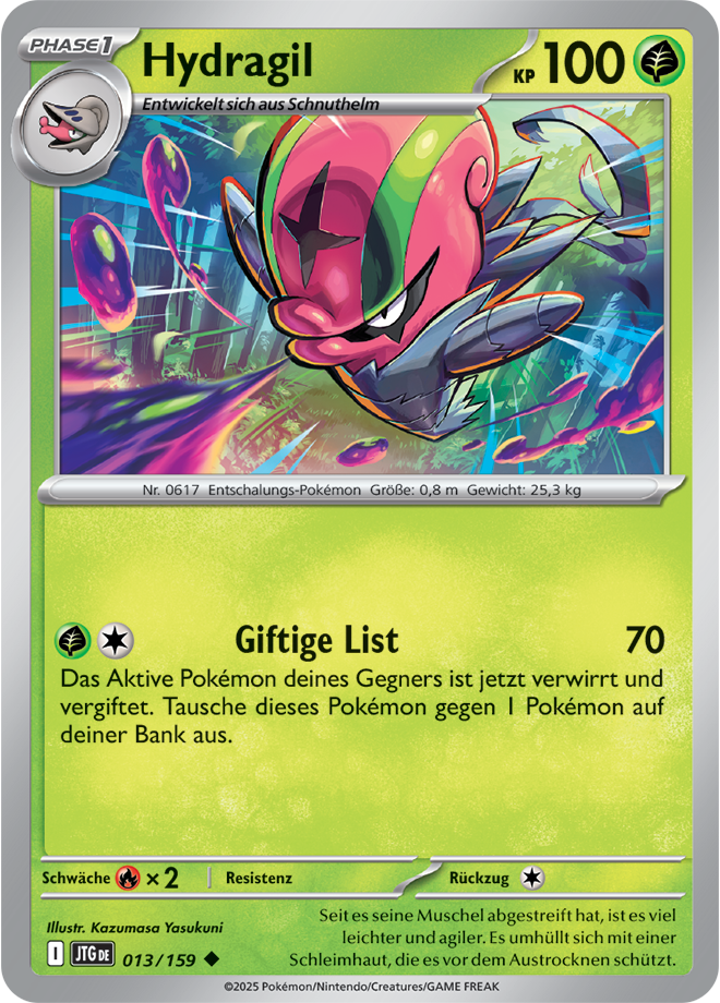 Pokemon - Reisegefährten  - Hydragil  013/159 (DEUTSCH)                                                