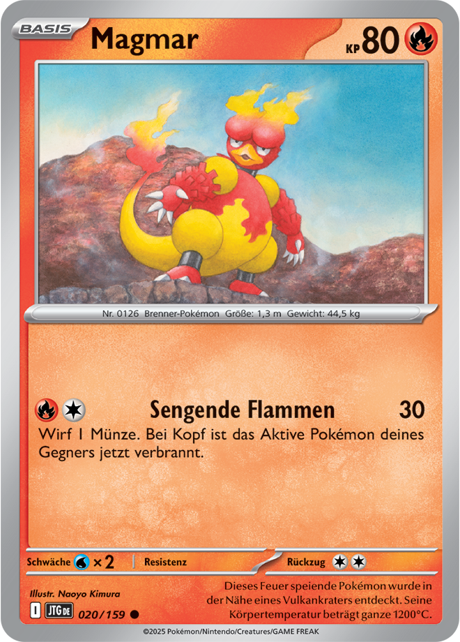 Pokemon - Reisegefährten  - Magmar  020/159 (DEUTSCH)                                                 
