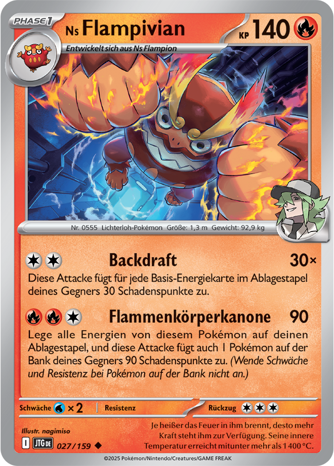 Pokemon - Reisegefährten  - Ns Flampivian  027/159 (DEUTSCH)                                                 