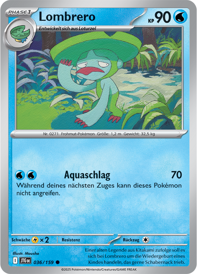 Pokemon - Reisegefährten  - Lombrero 036/159 (DEUTSCH)                                                 