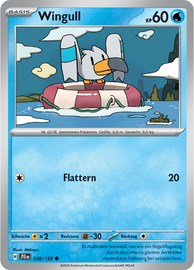 Pokemon - Reisegefährten  - Wingull 038/159 (DEUTSCH)                                                  
