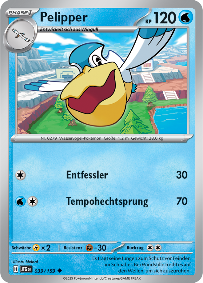 Pokemon - Reisegefährten  - Pelipper 039/159 (DEUTSCH)                                                   