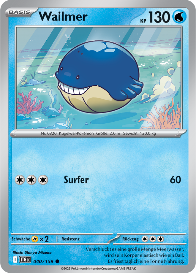Pokemon - Reisegefährten  - Wailmer 040/159 (DEUTSCH)                                                   