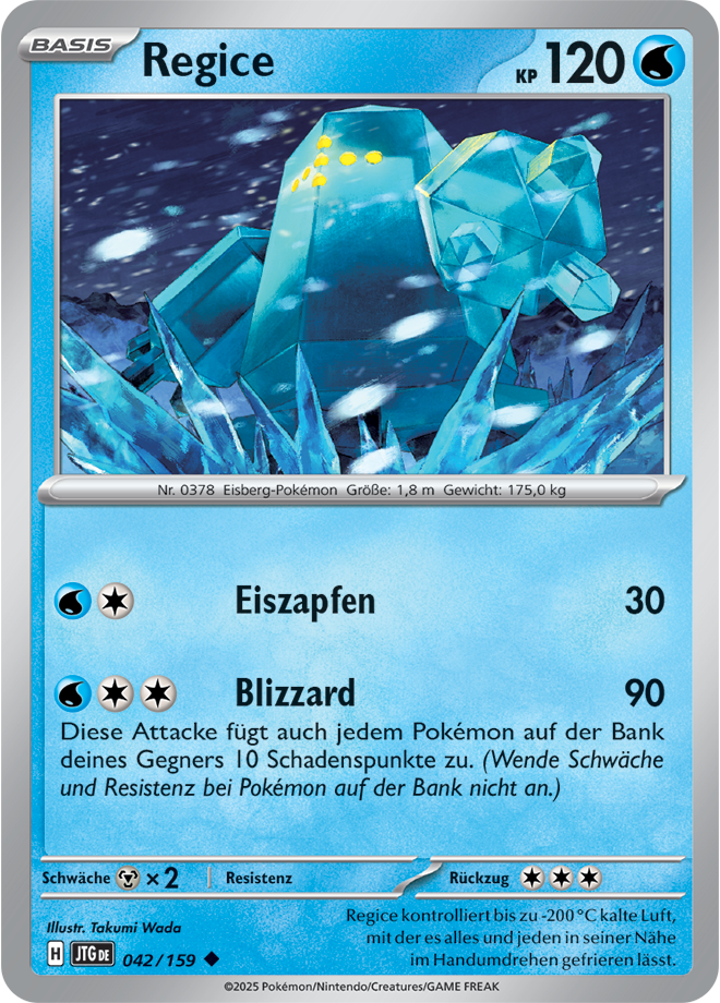 Pokemon - Reisegefährten  - Regice 042/159  (DEUTSCH) 