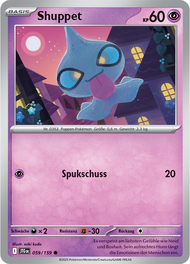 Pokemon - Reisegefährten  - Shuppet 059/159 (DEUTSCH)        