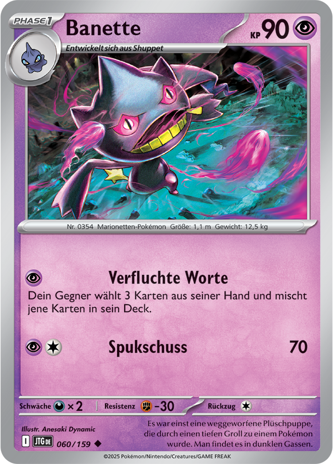 Pokemon - Reisegefährten  - Banette 060/159 (DEUTSCH)         