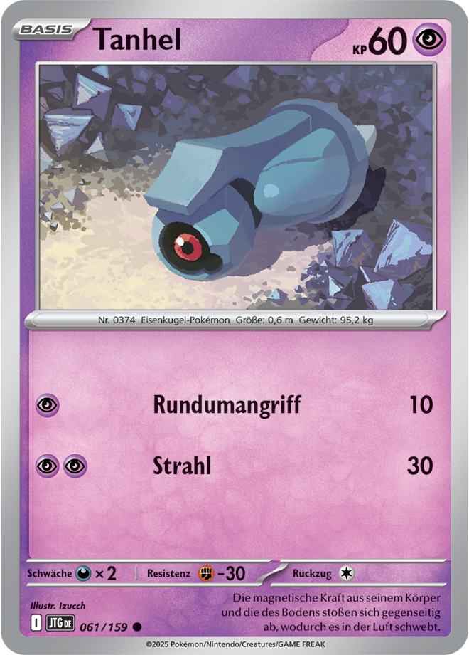 Pokemon - Reisegefährten  - Tanhel 061/159 (DEUTSCH)         