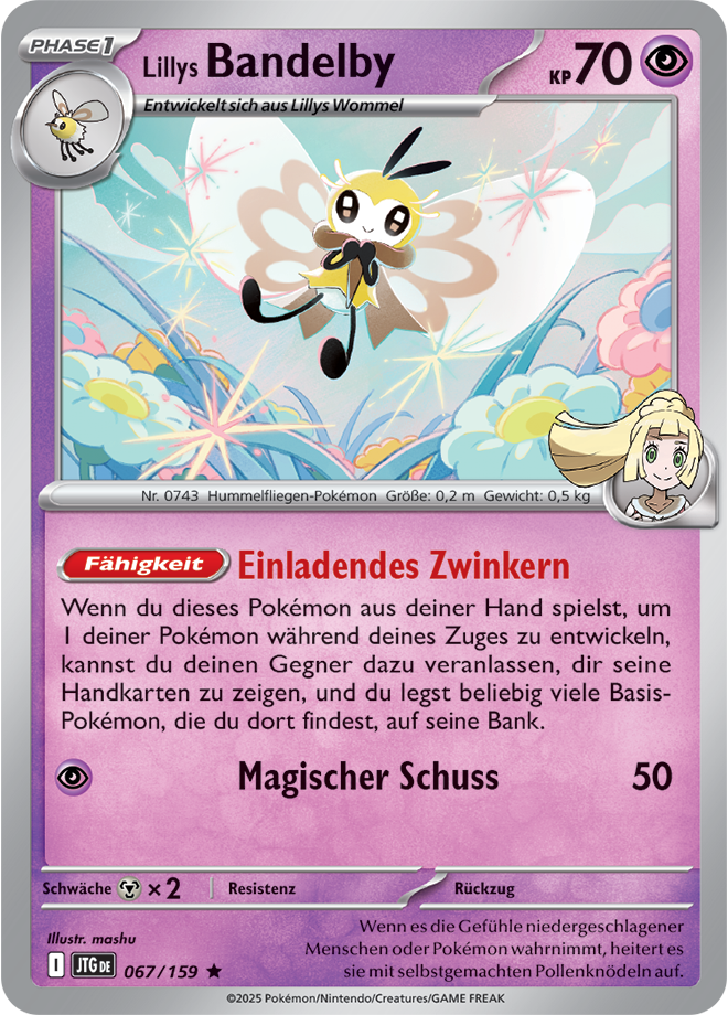Pokemon - Reisegefährten  -Lillys Bandelby 067/159 Holo (DEUTSCH)          