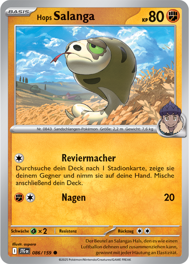 Pokemon - Reisegefährten  - Hops Salanga 086/159 (DEUTSCH)              