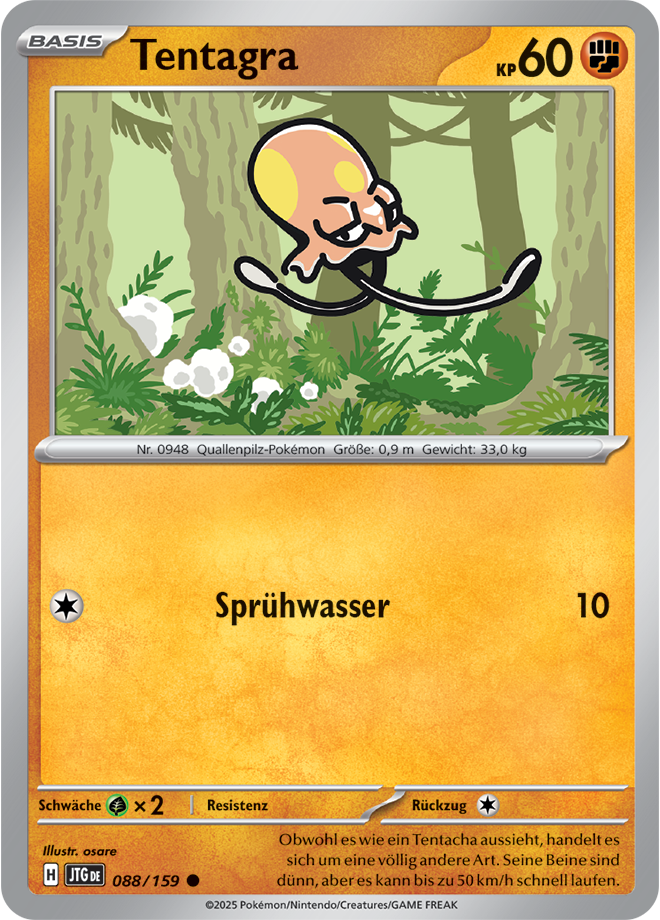 Pokemon - Reisegefährten  - Tentagra 088/159 (DEUTSCH)              