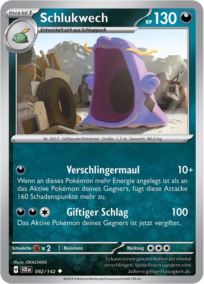 Pokemon - Stellarkrone  - Schlukwech 092/142 (DEUTSCH)                                                