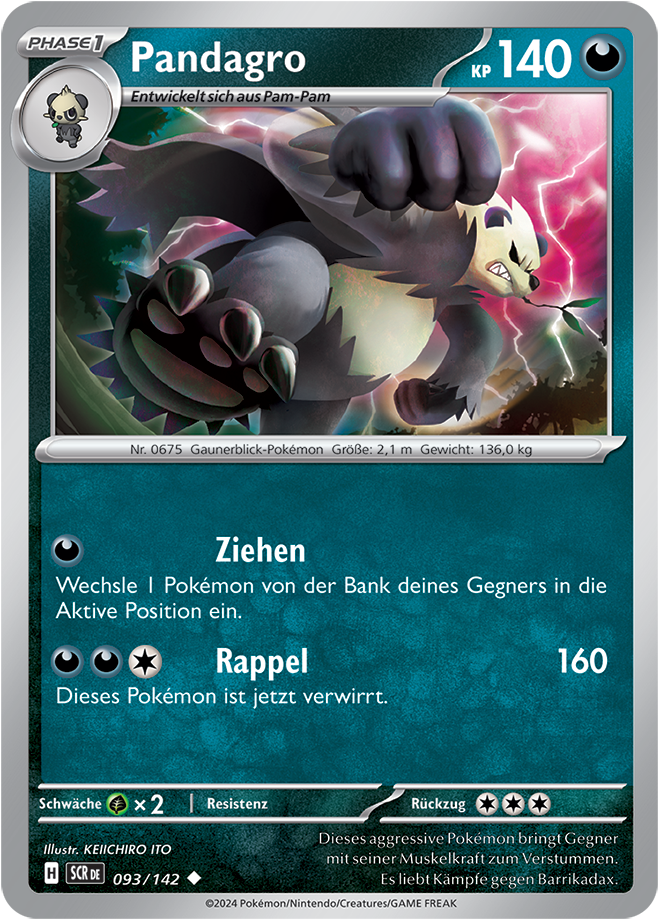 Pokemon - Stellarkrone  - Pandagro 093/142 (DEUTSCH)                                                 