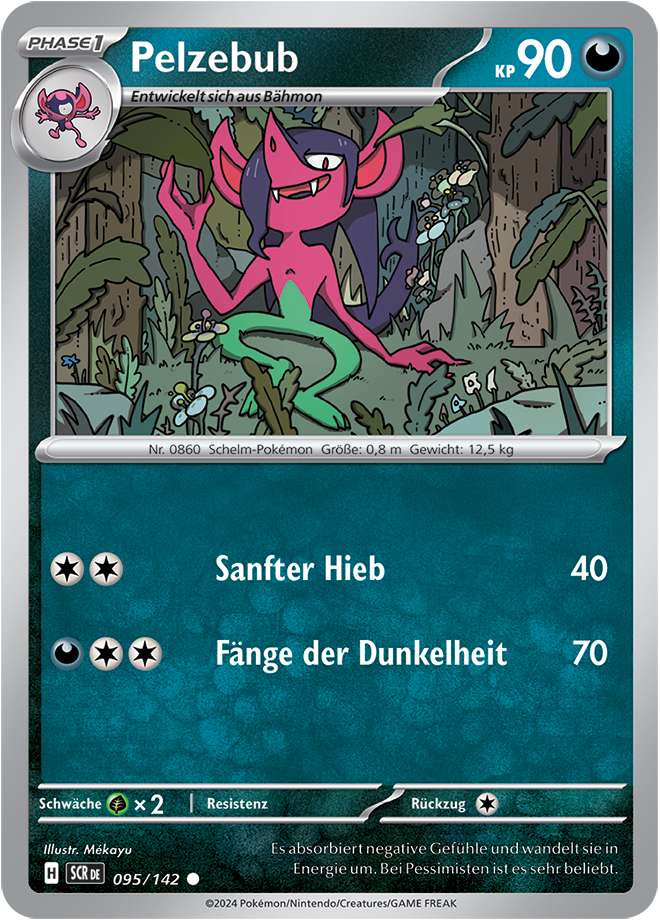 Pokemon - Stellarkrone  - Pelzebub 095/142 (DEUTSCH)                                                  