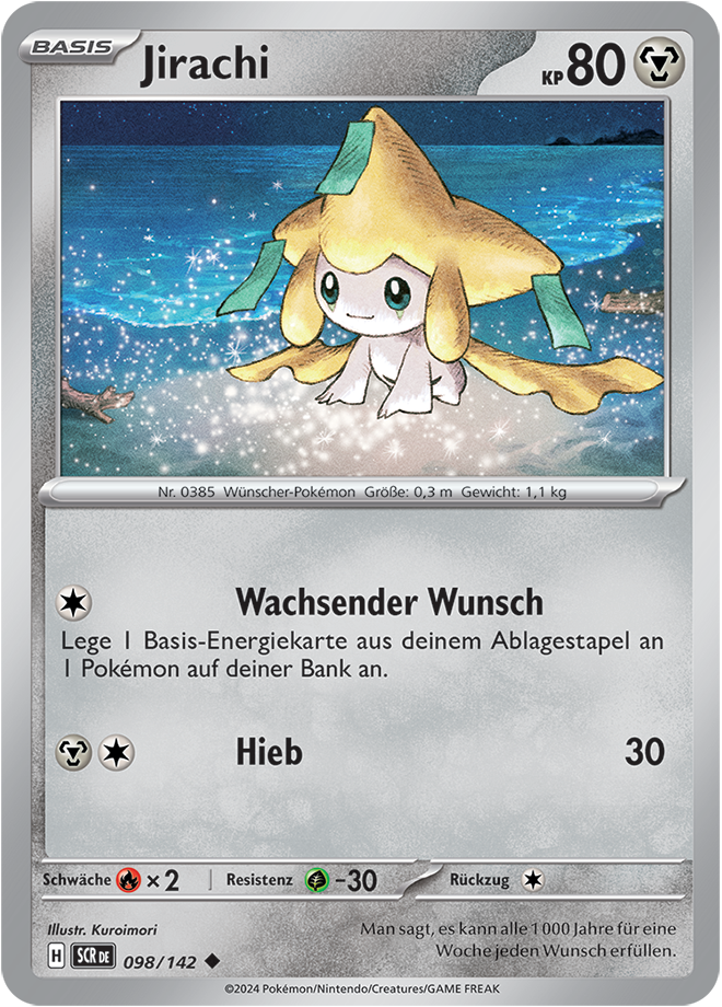 Pokemon - Stellarkrone  - Jirachi 098/142 (DEUTSCH)                                                    