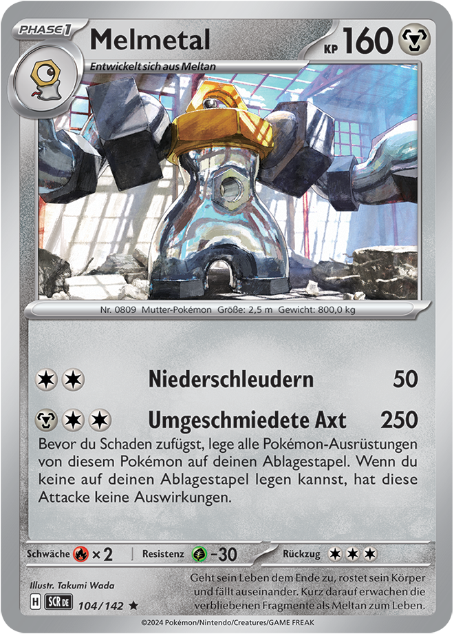 Pokemon - Stellarkrone  - Melmetal 104/142 Holo (DEUTSCH)                                                      