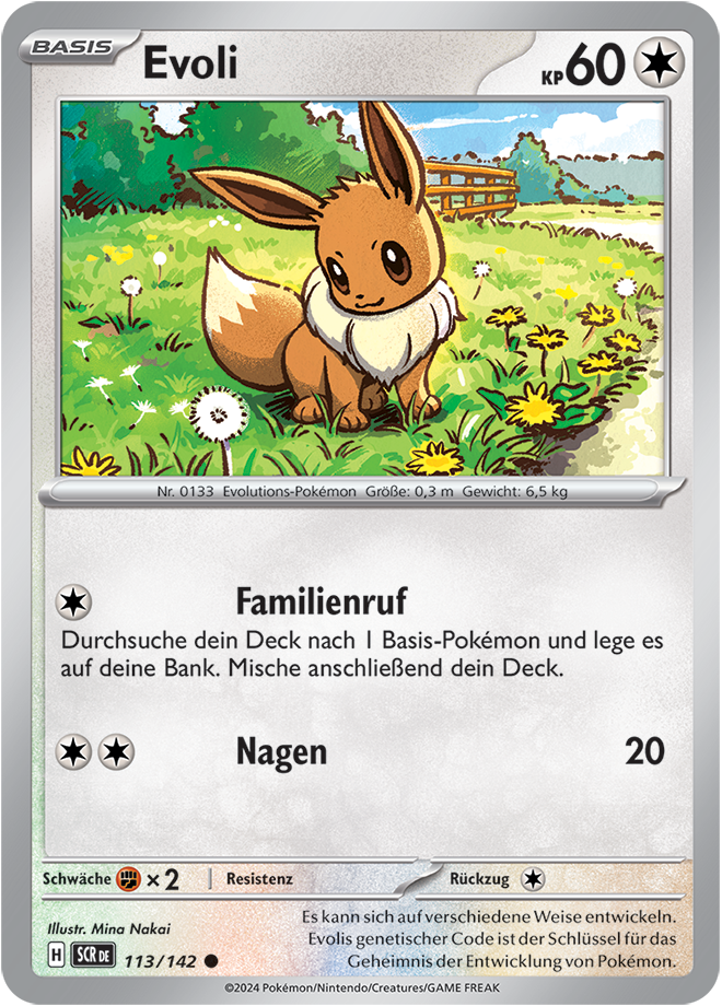 Pokemon - Stellarkrone  - Evoli 113/142 (DEUTSCH)                                                       