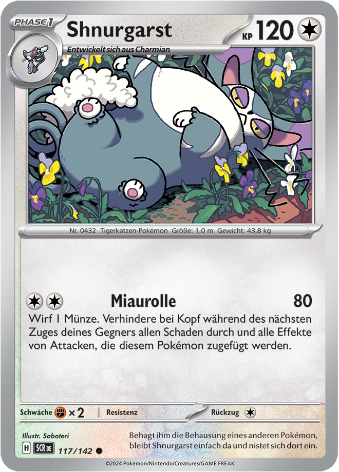 Pokemon - Stellarkrone  -Shnurgarst  117/142 (DEUTSCH)                                                         