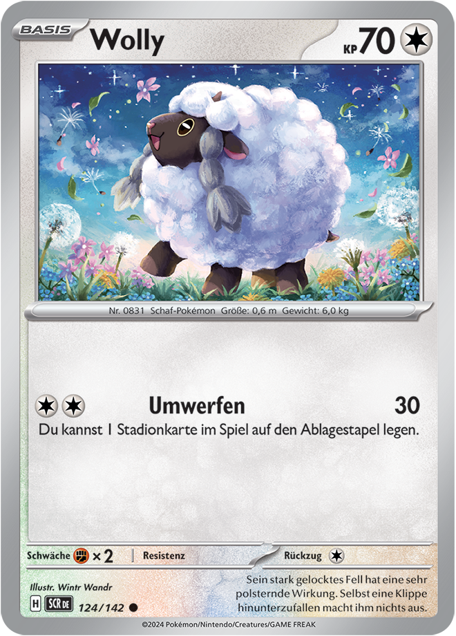 Pokemon - Stellarkrone  - Wolly 124/142 (DEUTSCH)                                                            