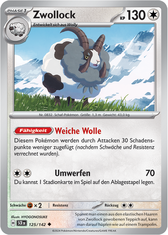 Pokemon - Stellarkrone  - Zwollock 125/142 (DEUTSCH)                                                             