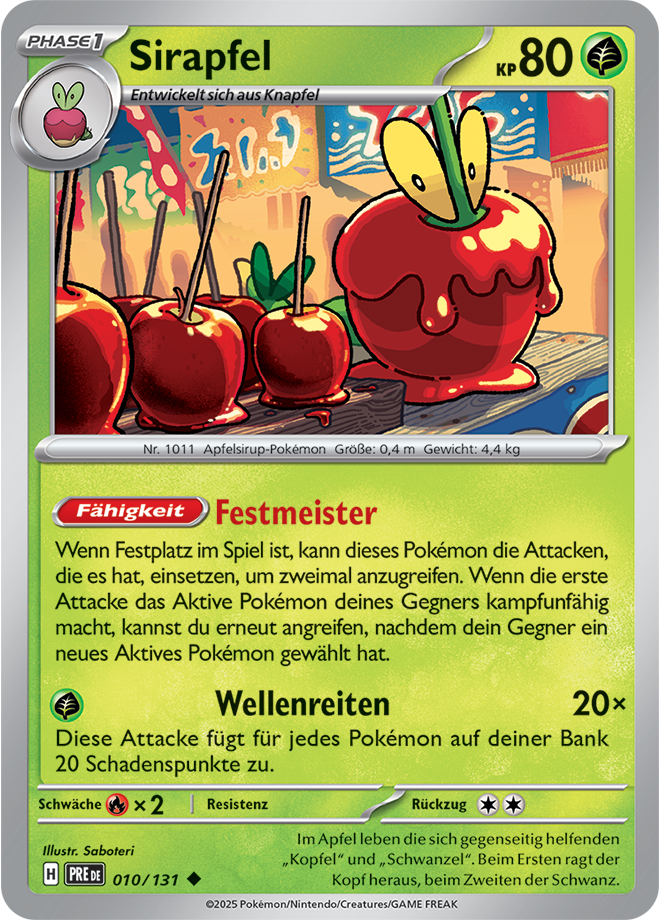 Pokemon - Primatische Entwicklungen - Sirapfel 010/131 (DEUTSCH)                                                                  