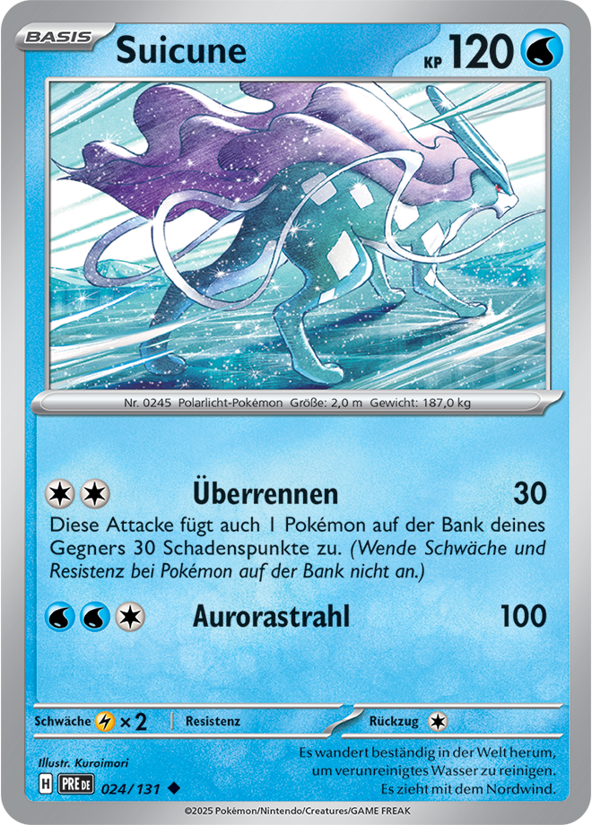 Pokemon - Primatische Entwicklungen - Suicune 024/131  (DEUTSCH)                                                          