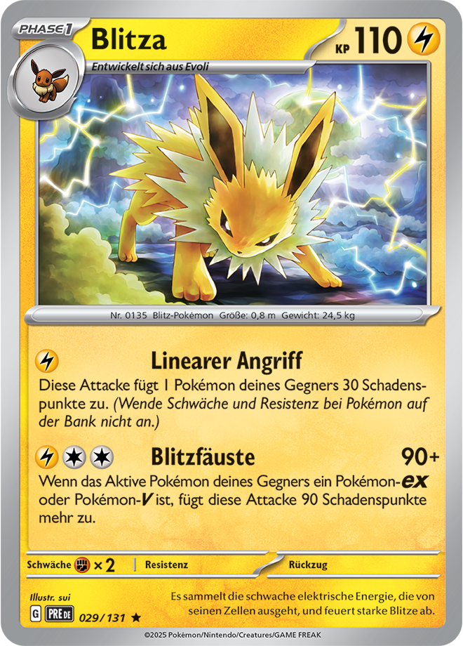 Pokemon - Primatische Entwicklungen - Blitza 029/131 Holo (DEUTSCH)                                        