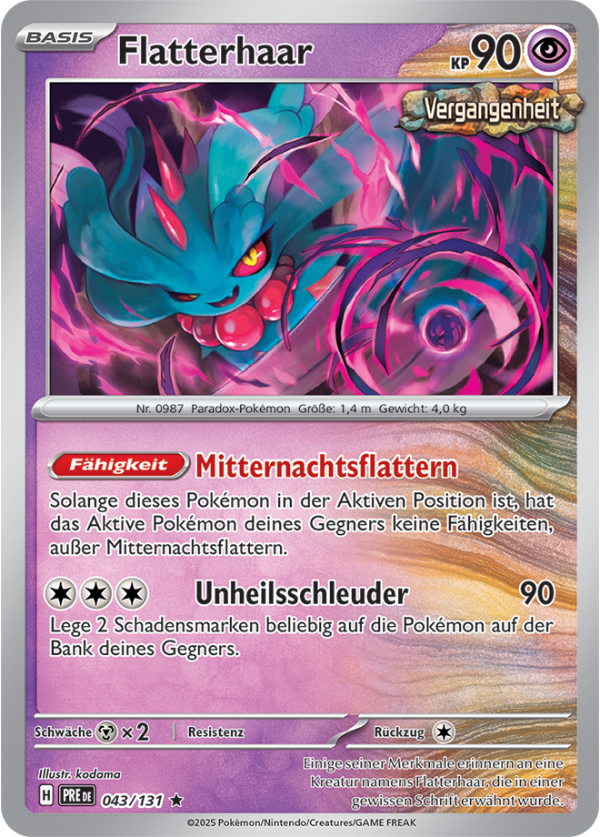Pokemon - Primatische Entwicklungen - Flatterhaar 043/131 Holo  (DEUTSCH)                           