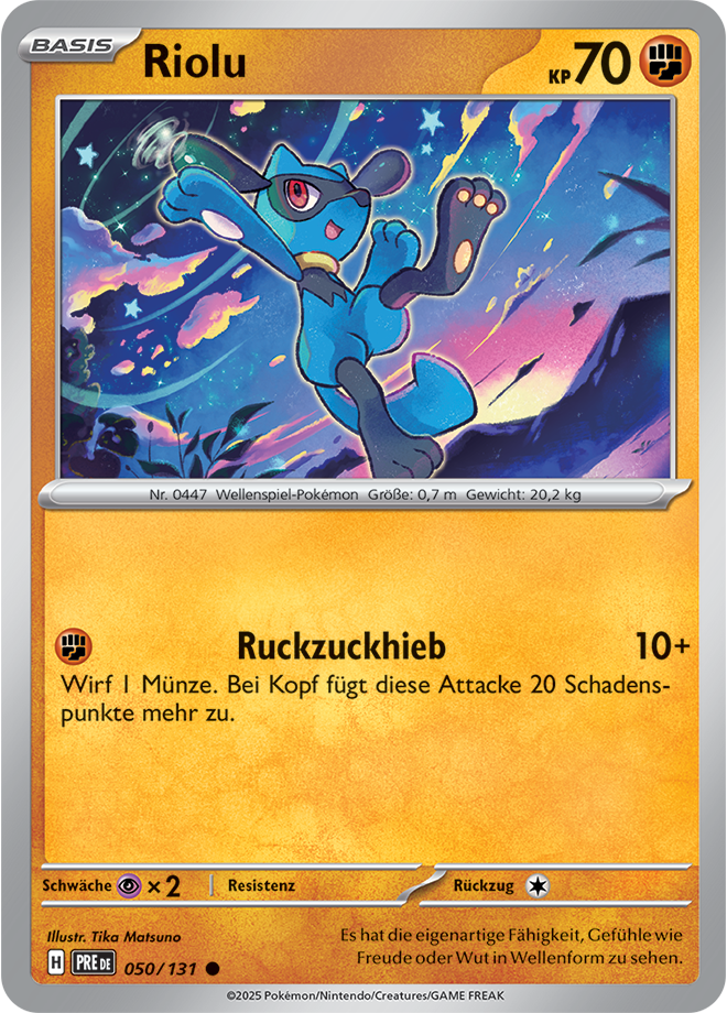 Pokemon - Primatische Entwicklungen - Riolu 050/131 Holo  (DEUTSCH)                          