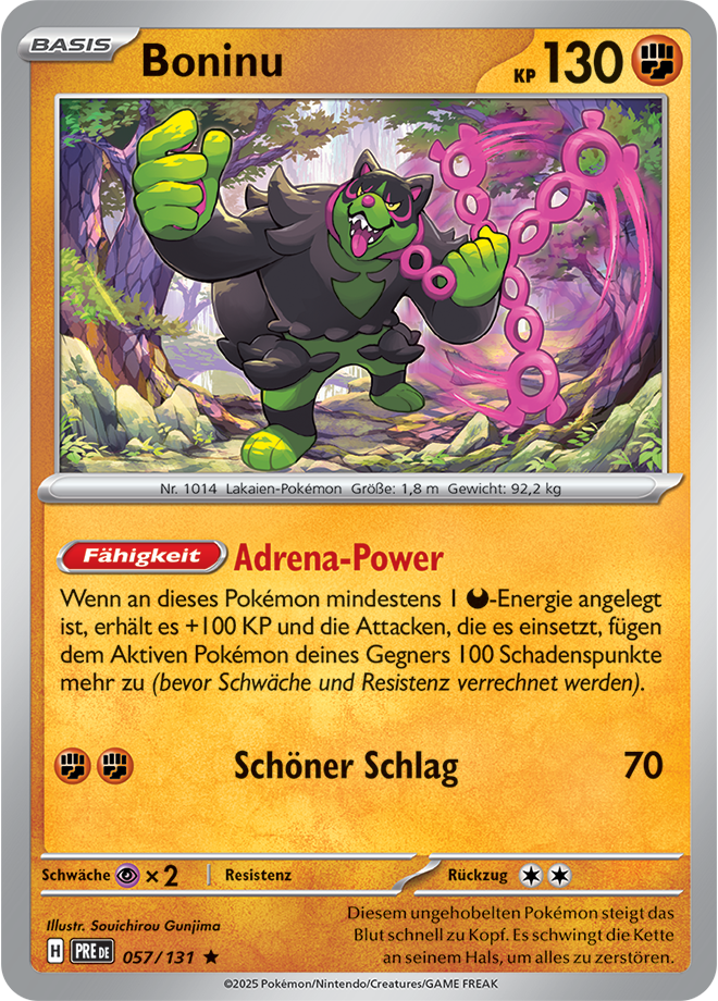 Pokemon - Primatische Entwicklungen - Boninu 057/131 Holo  (DEUTSCH)                            