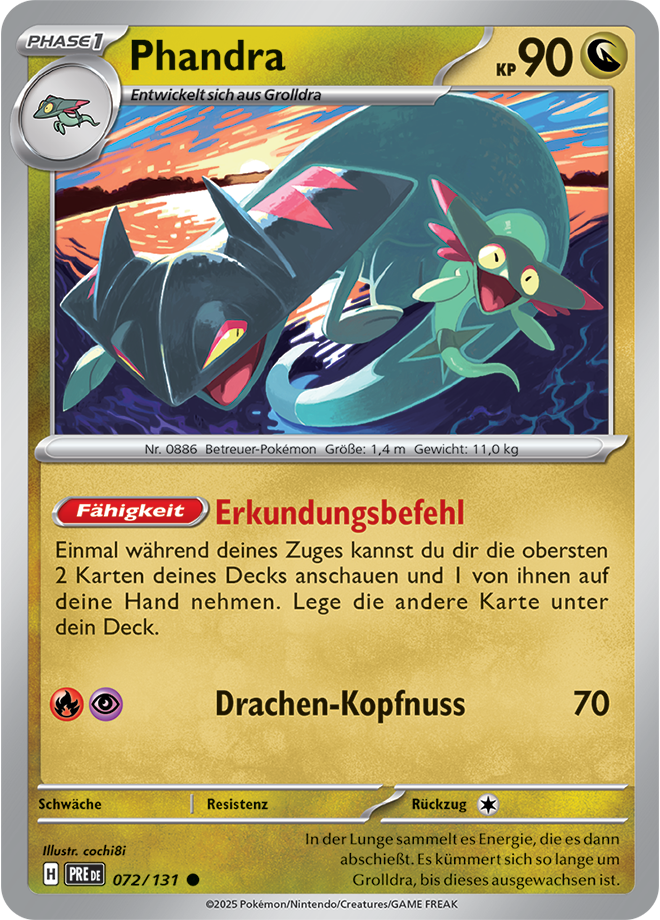 Pokemon - Primatische Entwicklungen - Phandra 072/131 Holo  (DEUTSCH)                            