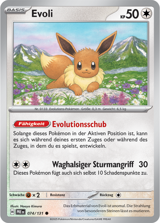 Pokemon - Primatische Entwicklungen - Evoli 074/131  (DEUTSCH)                             