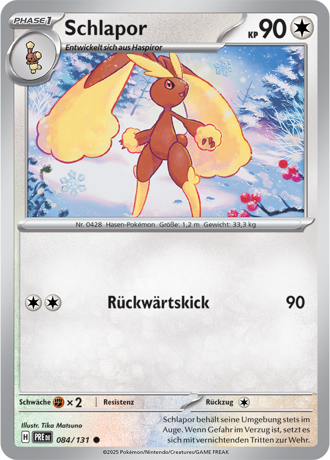 Pokemon - Primatische Entwicklungen - Schlapor  084/131 (DEUTSCH)                                 