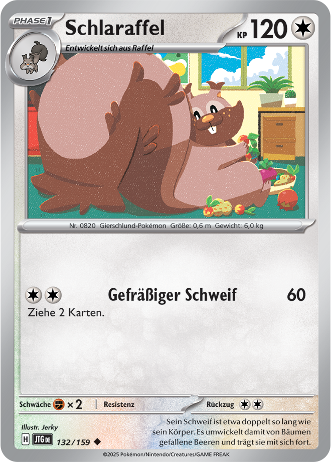 Pokemon - Reisegefährten  - Schlaraffel 132/159 (DEUTSCH)                          