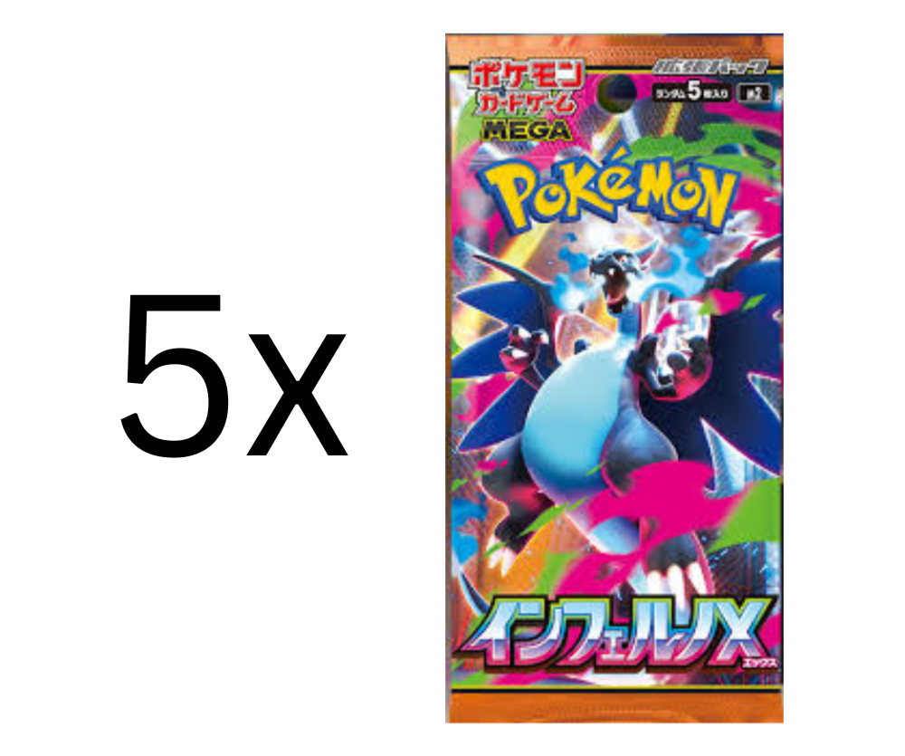 Pokemon - 5x Inferno X Booster  - Japanisch 