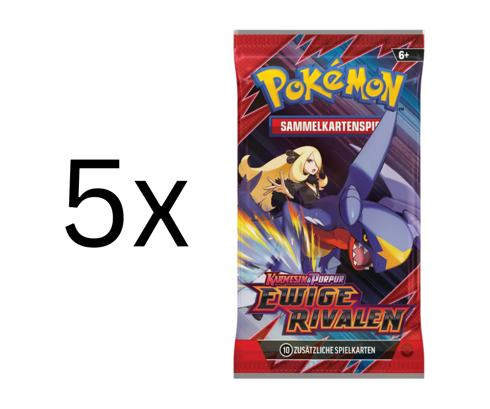Pokemon - Karmesin & Purpur 5x Ewige Rivalen Booster - Deutsche   