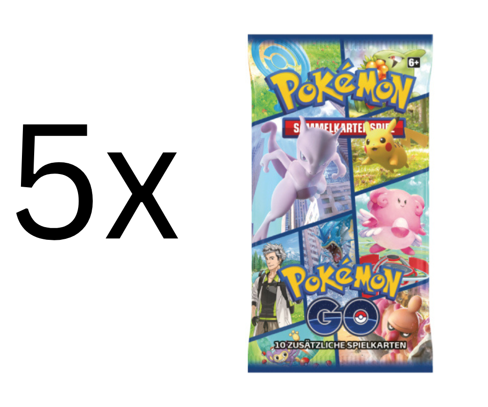 Pokemon - 5x Schwert & Schild Pokémon GO Booster - Deutsch 