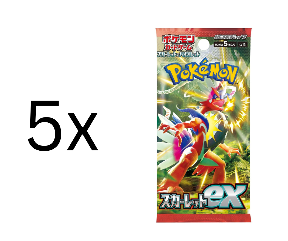 Pokemon - 5x Scarlet EX Booster  - Japanisch  