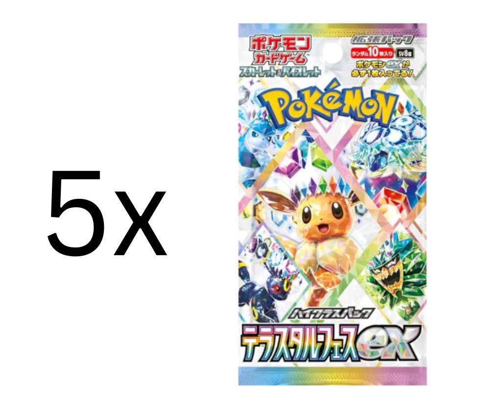 Pokemon - 5x Terastal Festival Ex Booster  - Japanisch 