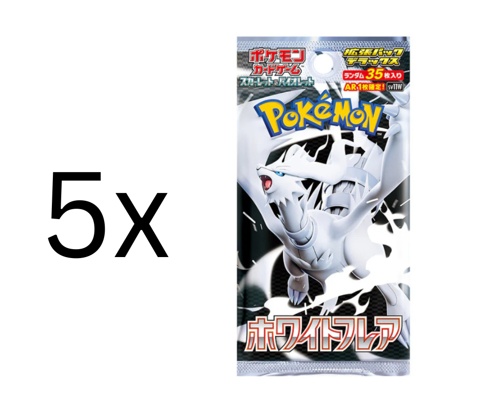 Pokemon - 5x White Flare Booster  - Japanisch 
