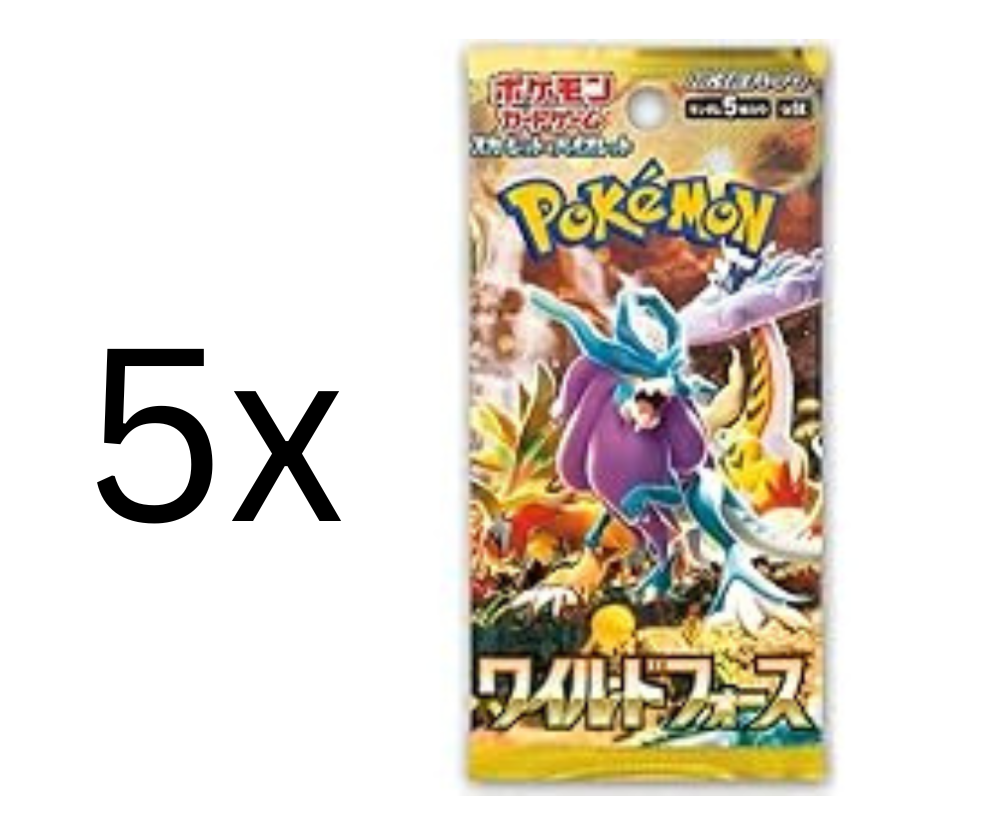 Pokemon - 5x Wild Force Booster  - Japanisch  