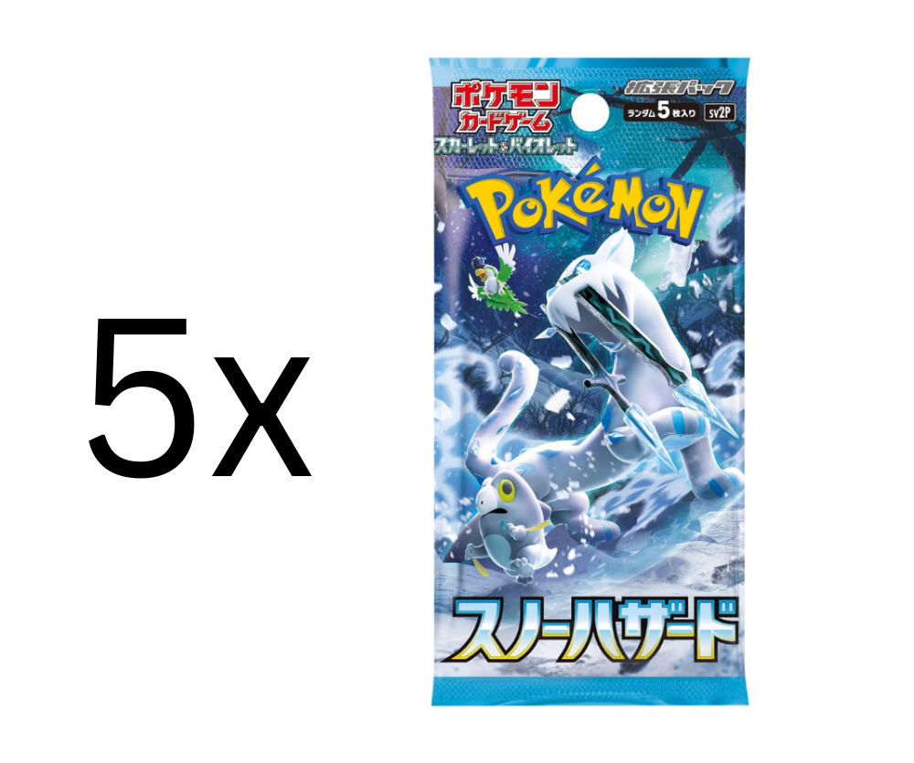 Pokemon - 5x Snow Hazard Booster  - Japanisch    