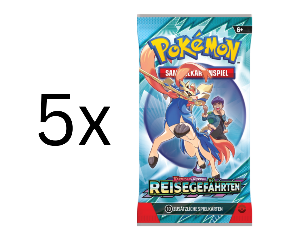 Pokemon - Karmesin & Purpur - 5x Reisegefährten Booster - Deutsch