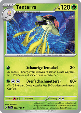 Pokemon - Karmesin und Purpur - Tenterra - Reverse Holo 026/198 (DEUTSCH)  