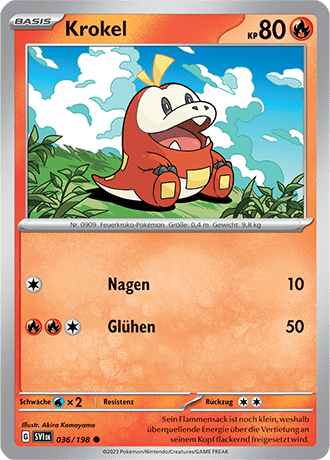 Pokemon - Karmesin und Purpur - Krokel - Reverse Holo 036/198 (DEUTSCH)  