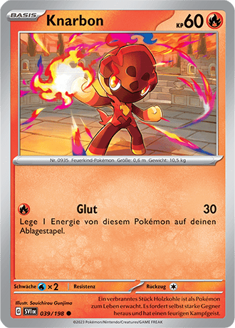 Pokemon - Karmesin und Purpur - Knarbon - Reverse Holo 039/198 (DEUTSCH)   