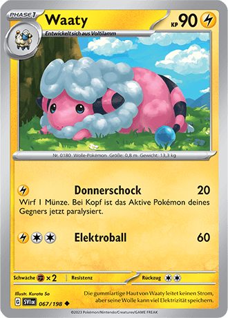 Pokemon - Karmesin und Purpur - Waaty - Reverse Holo 067/198 (DEUTSCH)