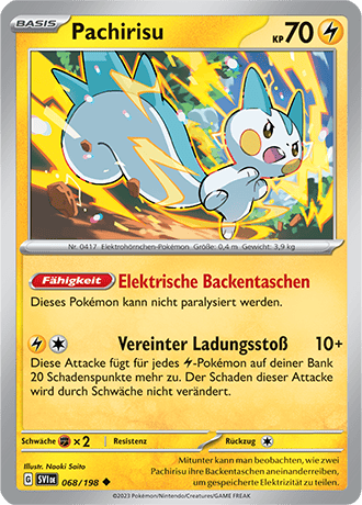 Pokemon - Karmesin und Purpur - Pachirisu - Reverse Holo 068/198 (DEUTSCH)